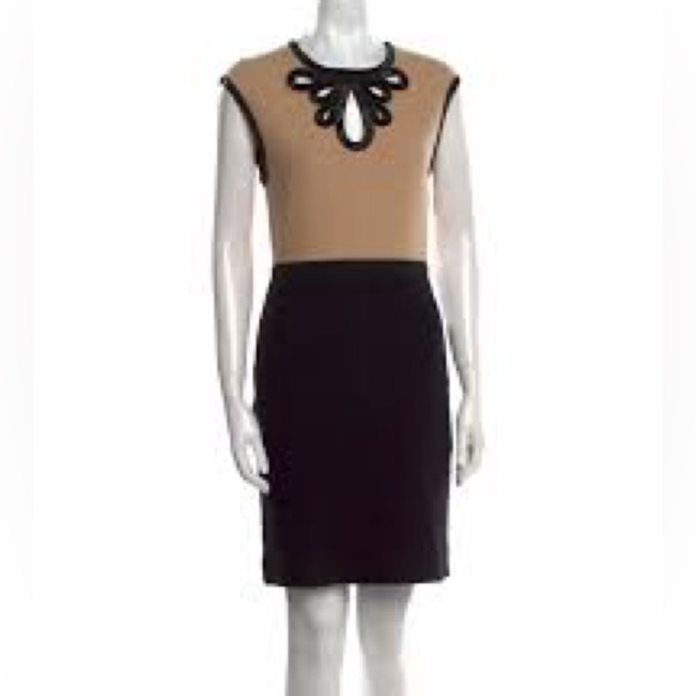 Tory Burch Tan and Black Mini Dress